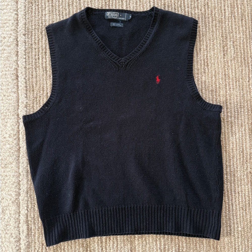 Ralph Lauren V-Neck Navy Sweater Vest
